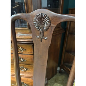 Set Of Four Mahogany Queen Anne Style Dining Chairs