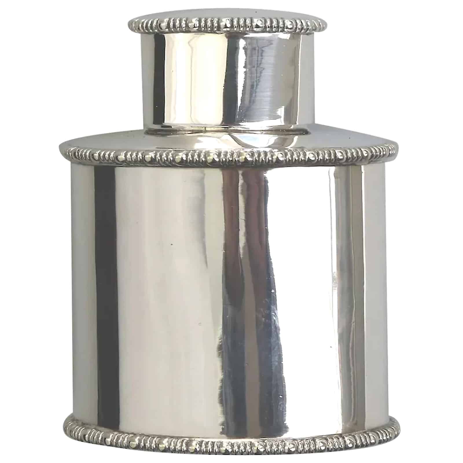 A small antique Victorian silver plate on copper ovoid Tea Caddy C.1900