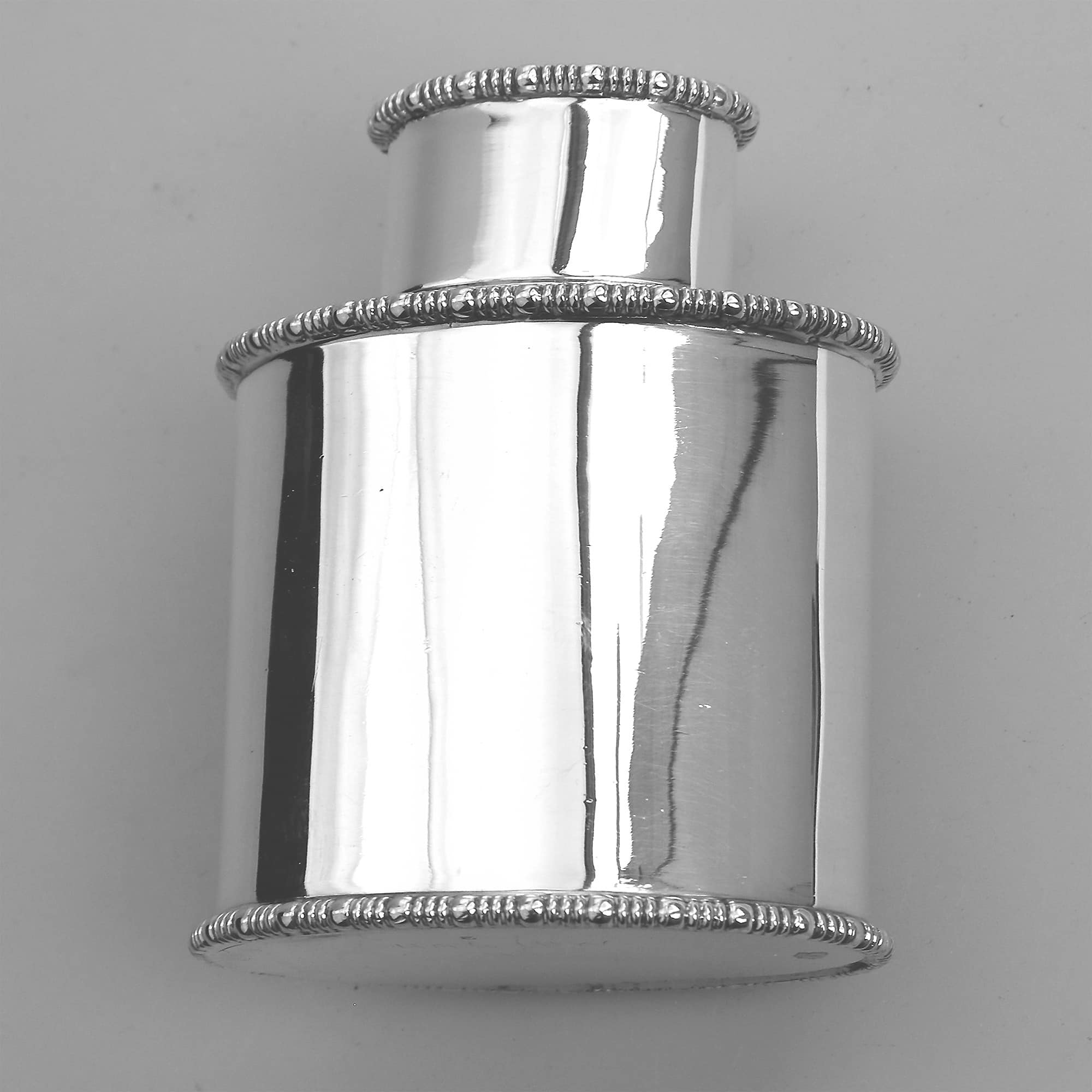 A small antique Victorian silver plate on copper ovoid Tea Caddy C.1900