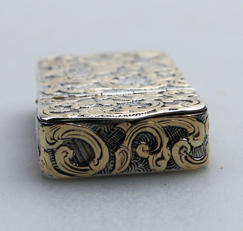 A fine antique double opening novelty solid silver parcel gilt Snuff Box C.19thC