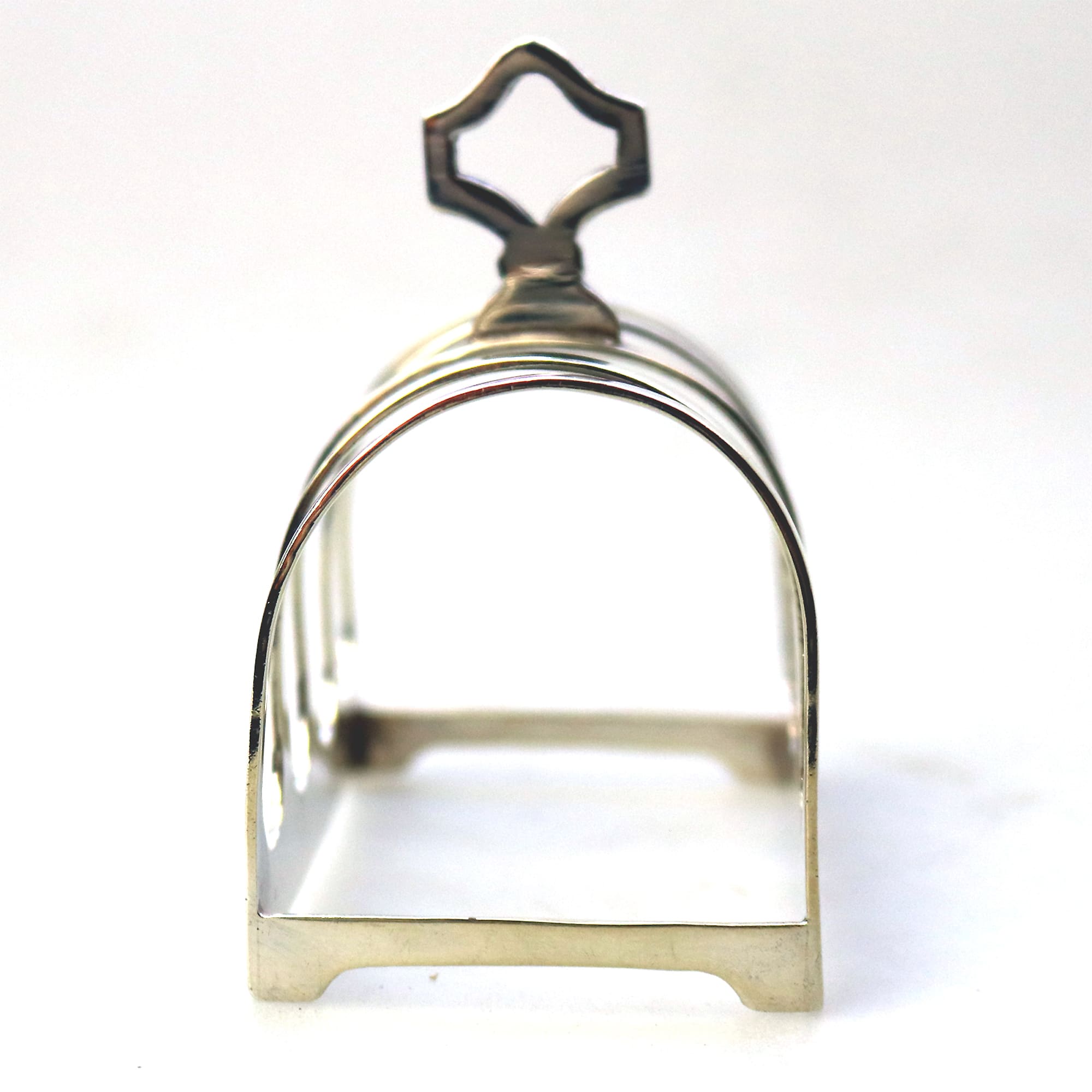 An antique English solid silver 4 division Toast Rack by Edward Viner 55g C.1939
