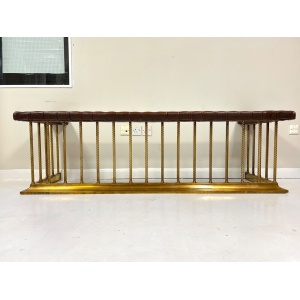 Victorian Chesterfield Leather & Brass Club Fender