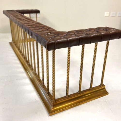 Victorian Chesterfield Leather & Brass Club Fender