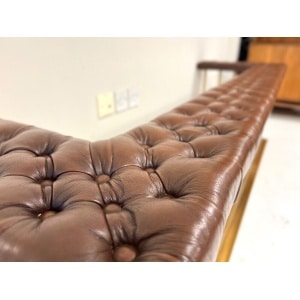 Victorian Chesterfield Leather & Brass Club Fender