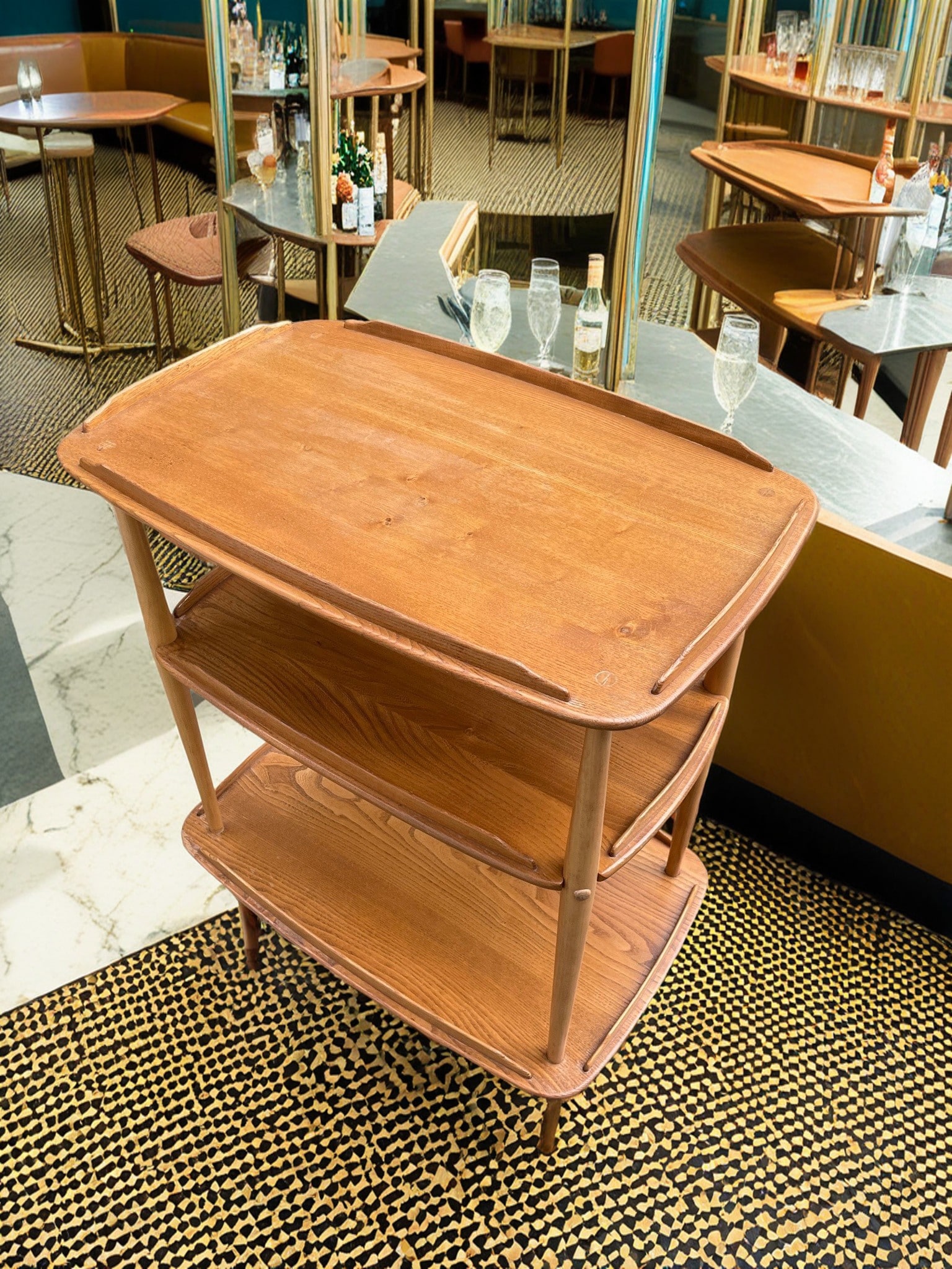 Vintage Ercol Windsor Drinks Trolley
