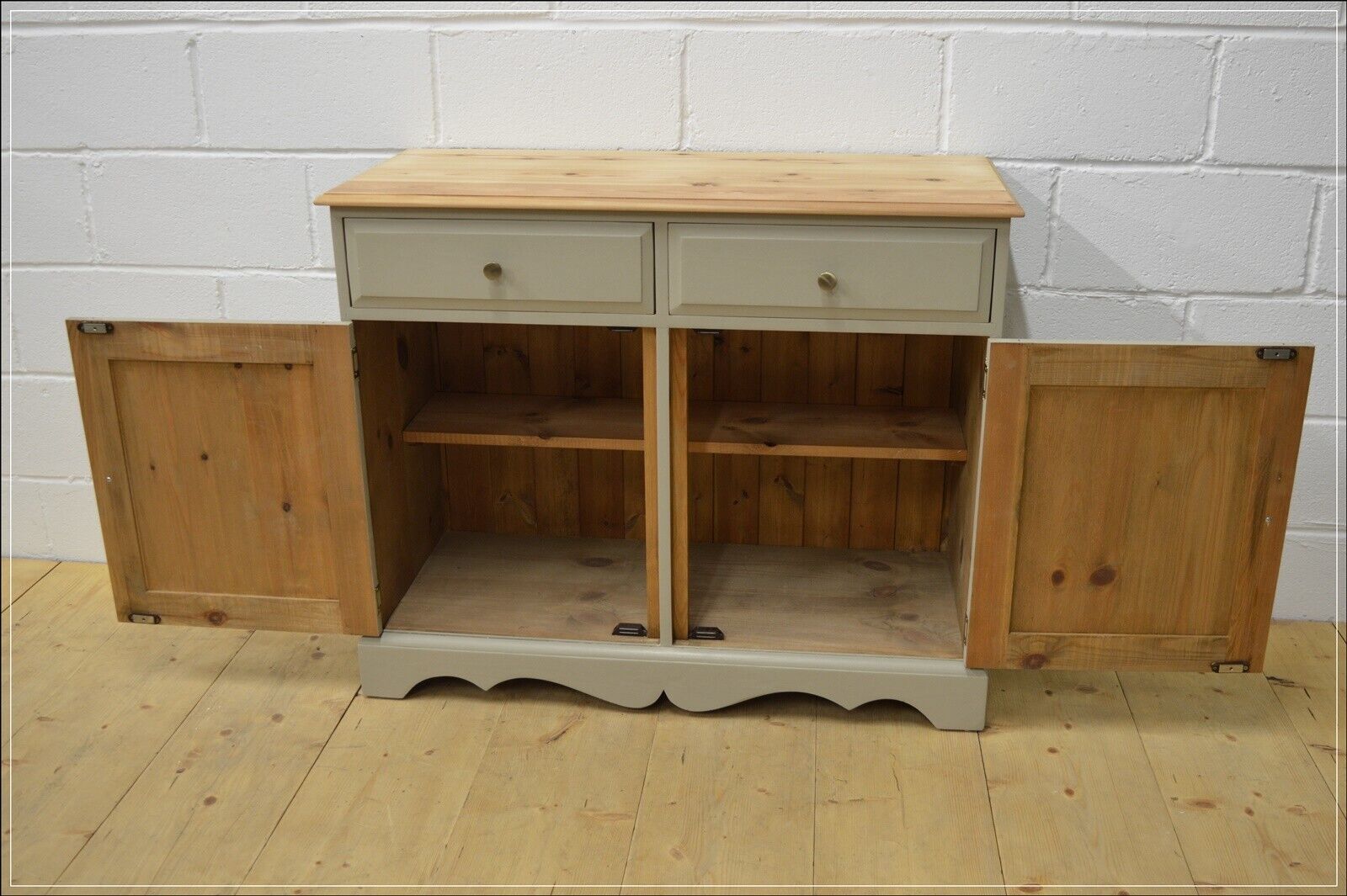 vintage sideboard pine kitchen dresser farmhouse rustic F&B Old White DELIVERY