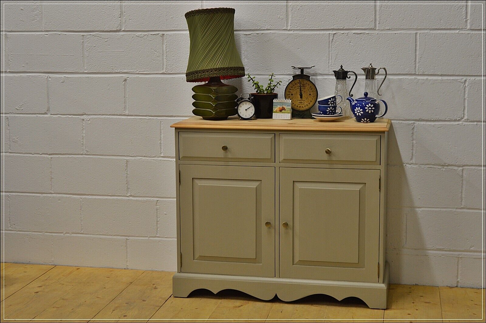 vintage sideboard pine kitchen dresser farmhouse rustic F&B Old White DELIVERY