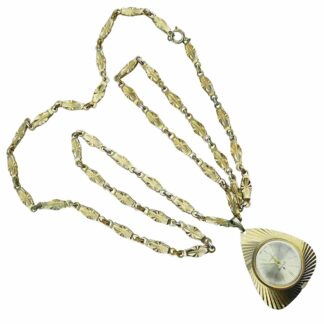 A mid-century mechanical Waldman 17 Jewel Swiss Pendant Watch on Chain C.1960's