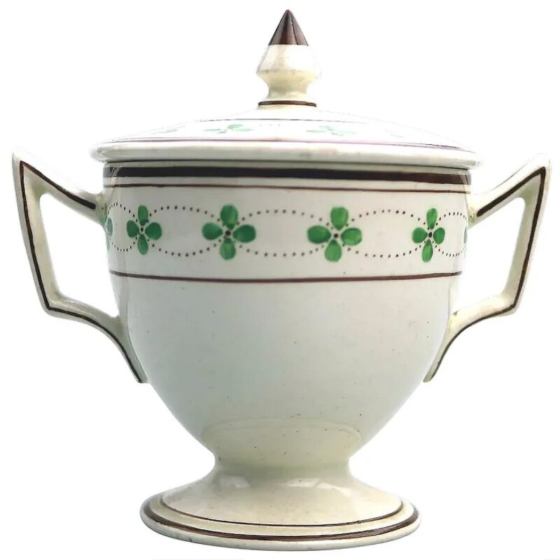 A rare antique Alfred Powell Wedgwood Creamware English pottery Loving Cup C.1905