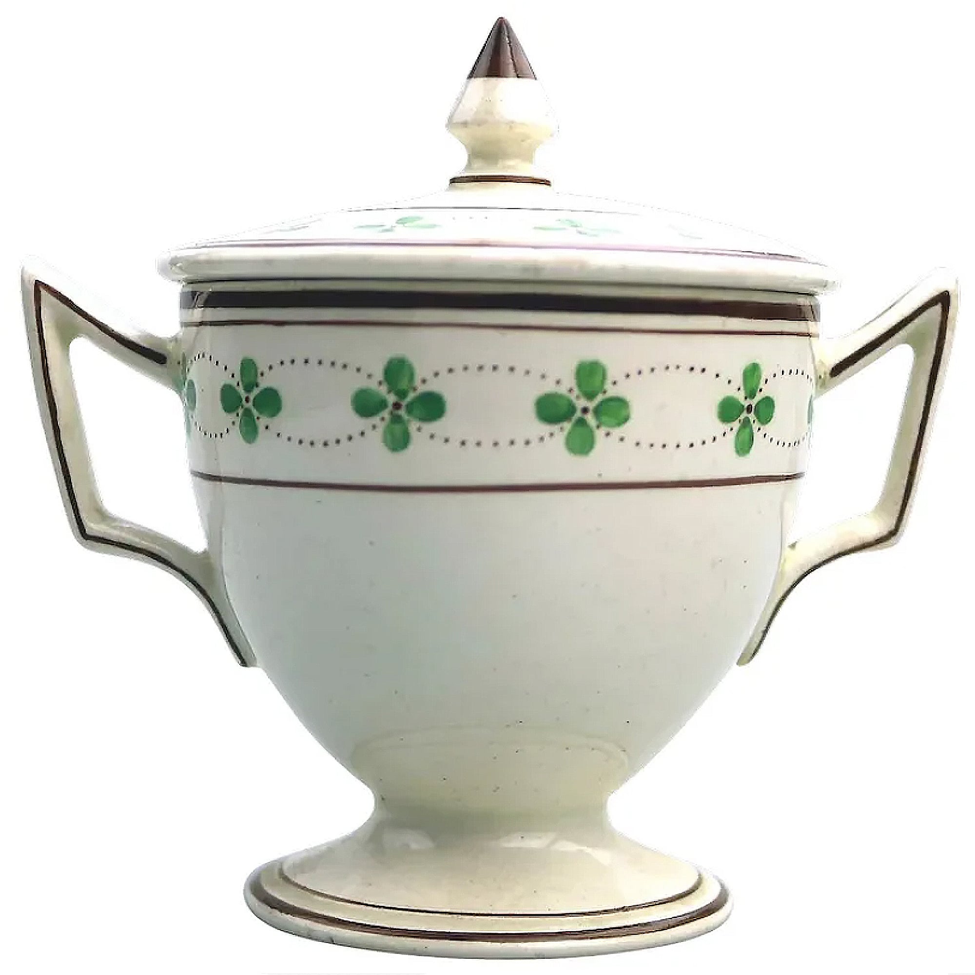 A rare antique Alfred Powell Wedgwood Creamware English pottery Loving Cup C.1905
