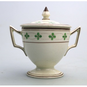 A rare antique Alfred Powell Wedgwood Creamware English pottery Loving Cup C.1905
