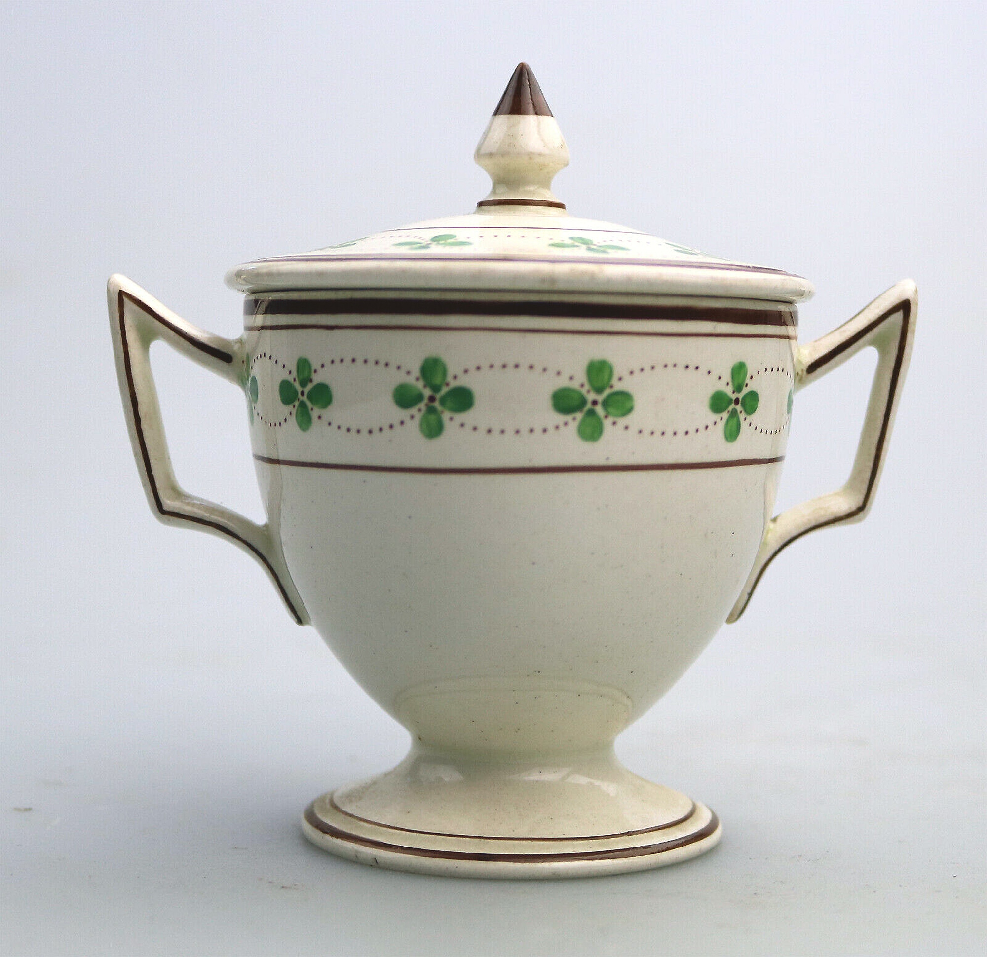 A rare antique Alfred Powell Wedgwood Creamware English pottery Loving Cup C.1905