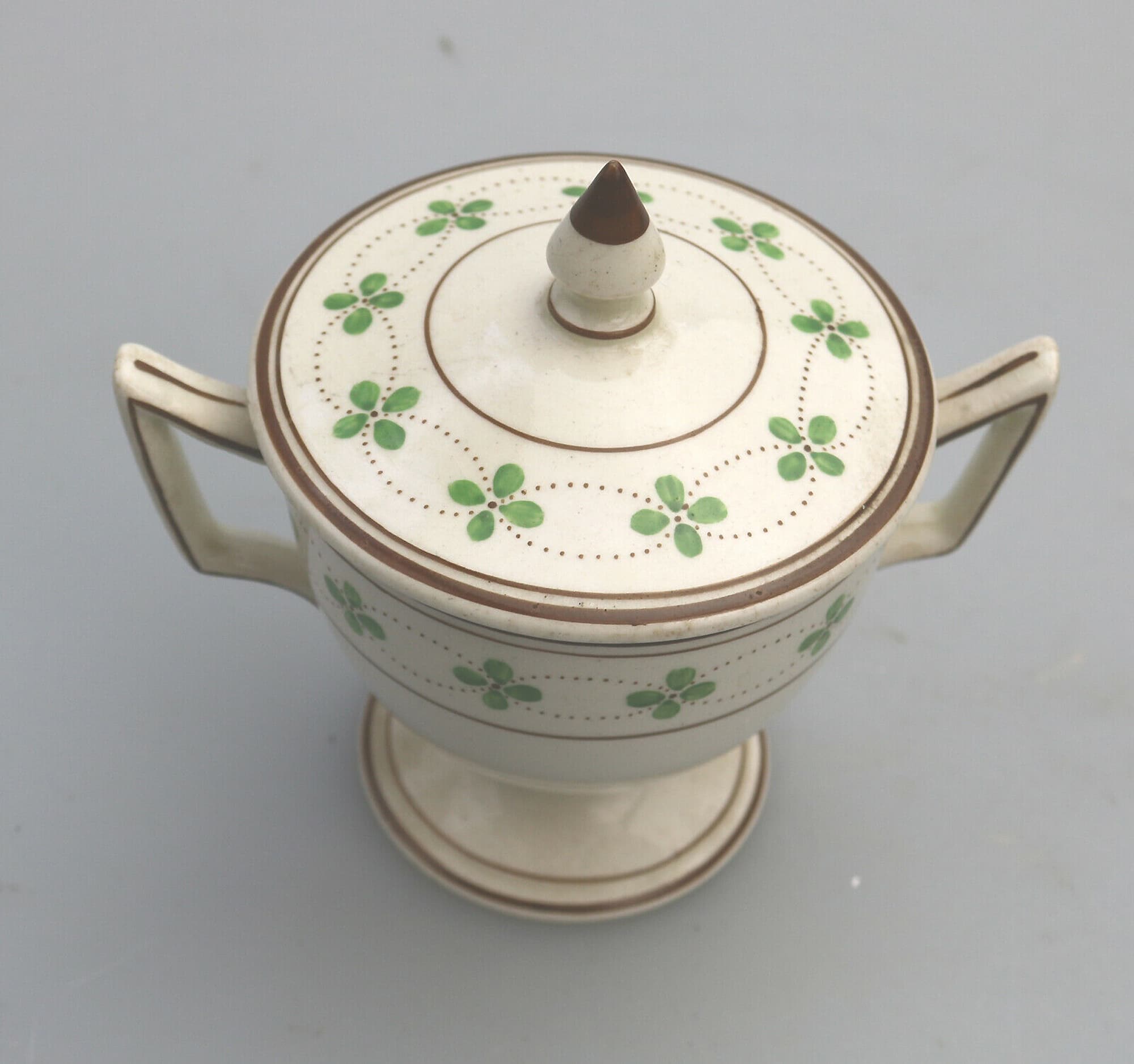 A rare antique Alfred Powell Wedgwood Creamware English pottery Loving Cup C.1905