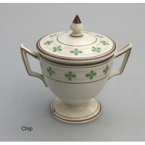 A rare antique Alfred Powell Wedgwood Creamware English pottery Loving Cup C.1905