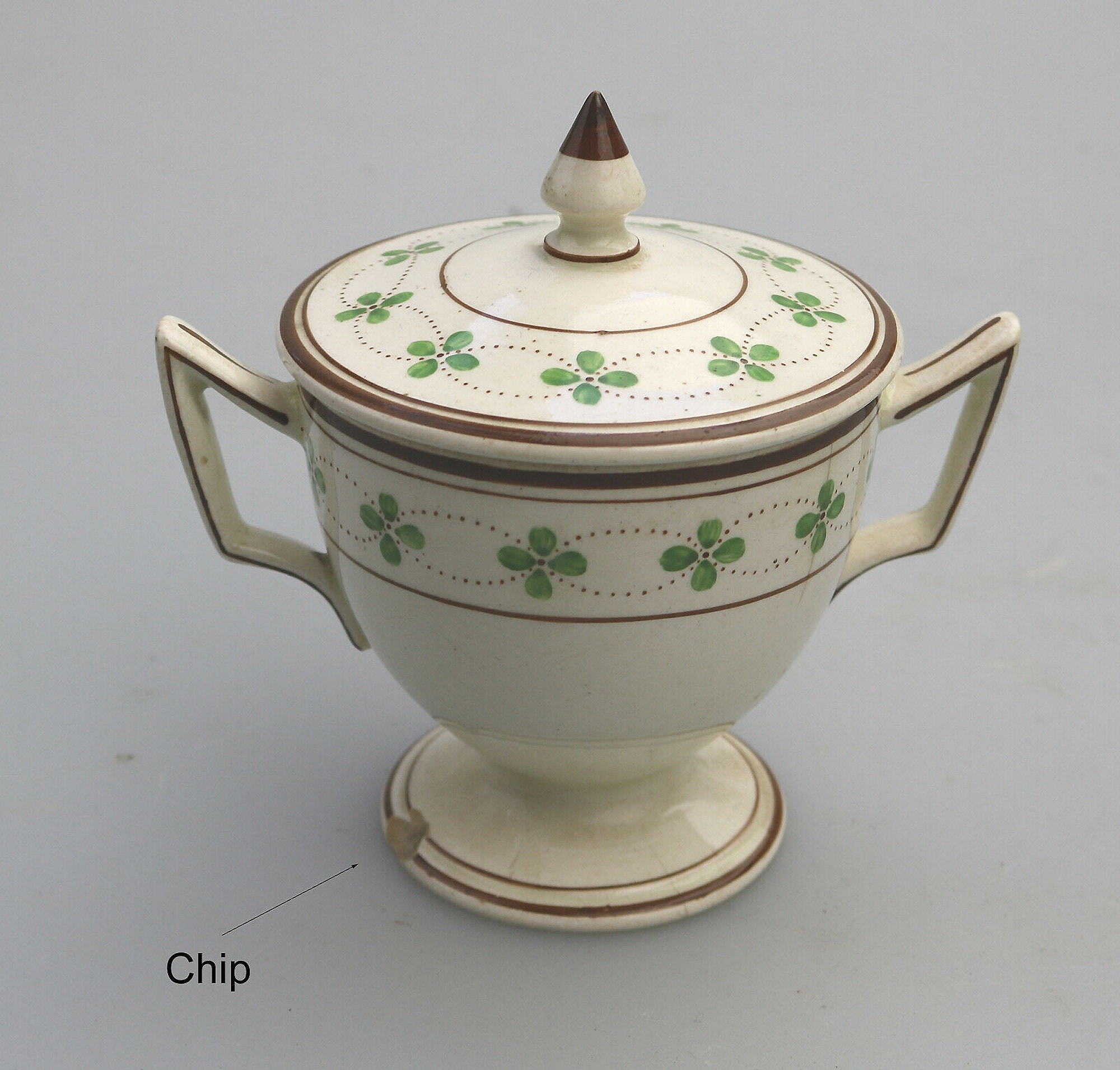 A rare antique Alfred Powell Wedgwood Creamware English pottery Loving Cup C.1905