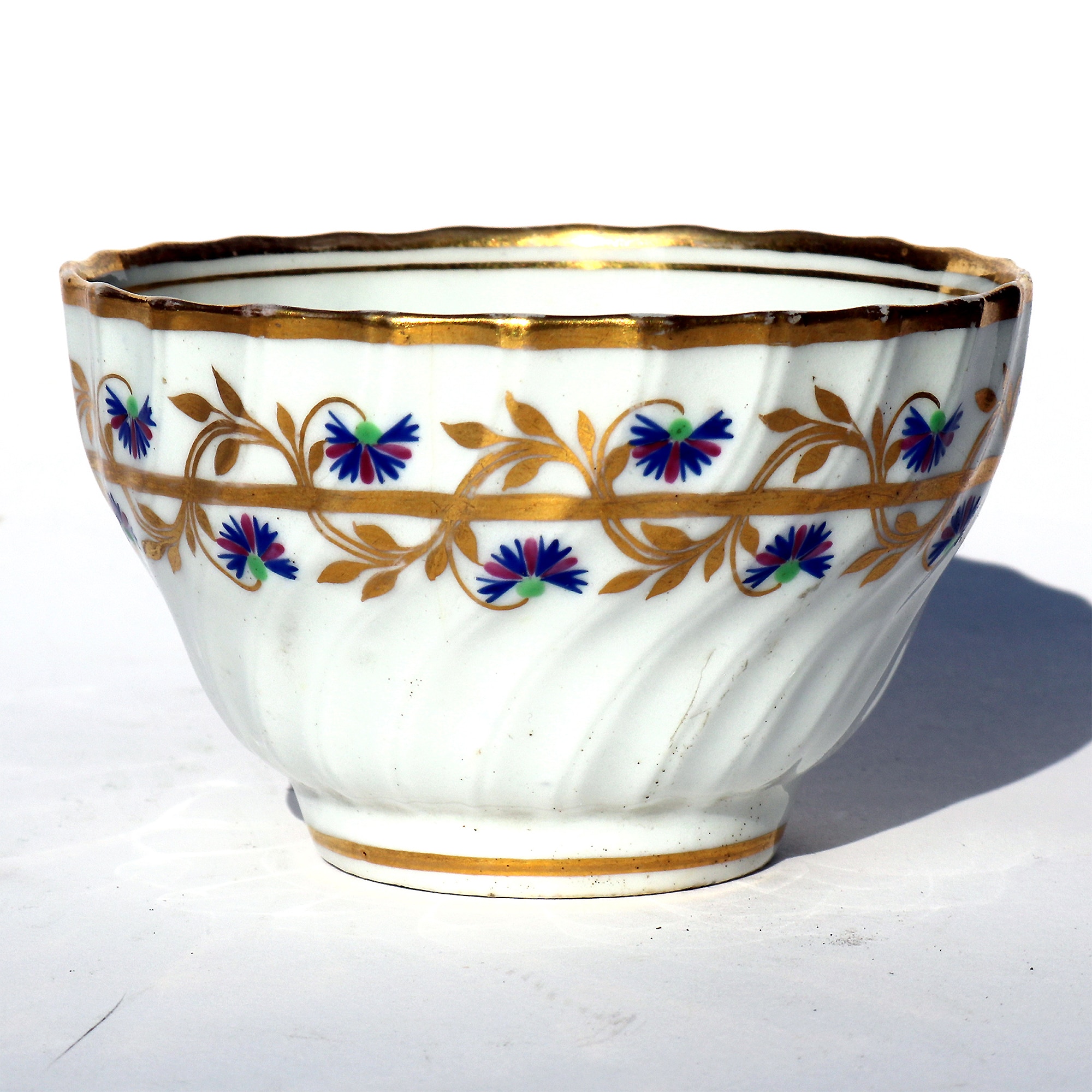 Antique Georgian English Chamberlains Worcester porcelain Tea Bowl No.300 C.18thC