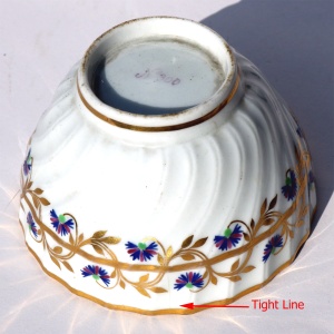 Antique Georgian English Chamberlains Worcester porcelain Tea Bowl No.300 C.18thC