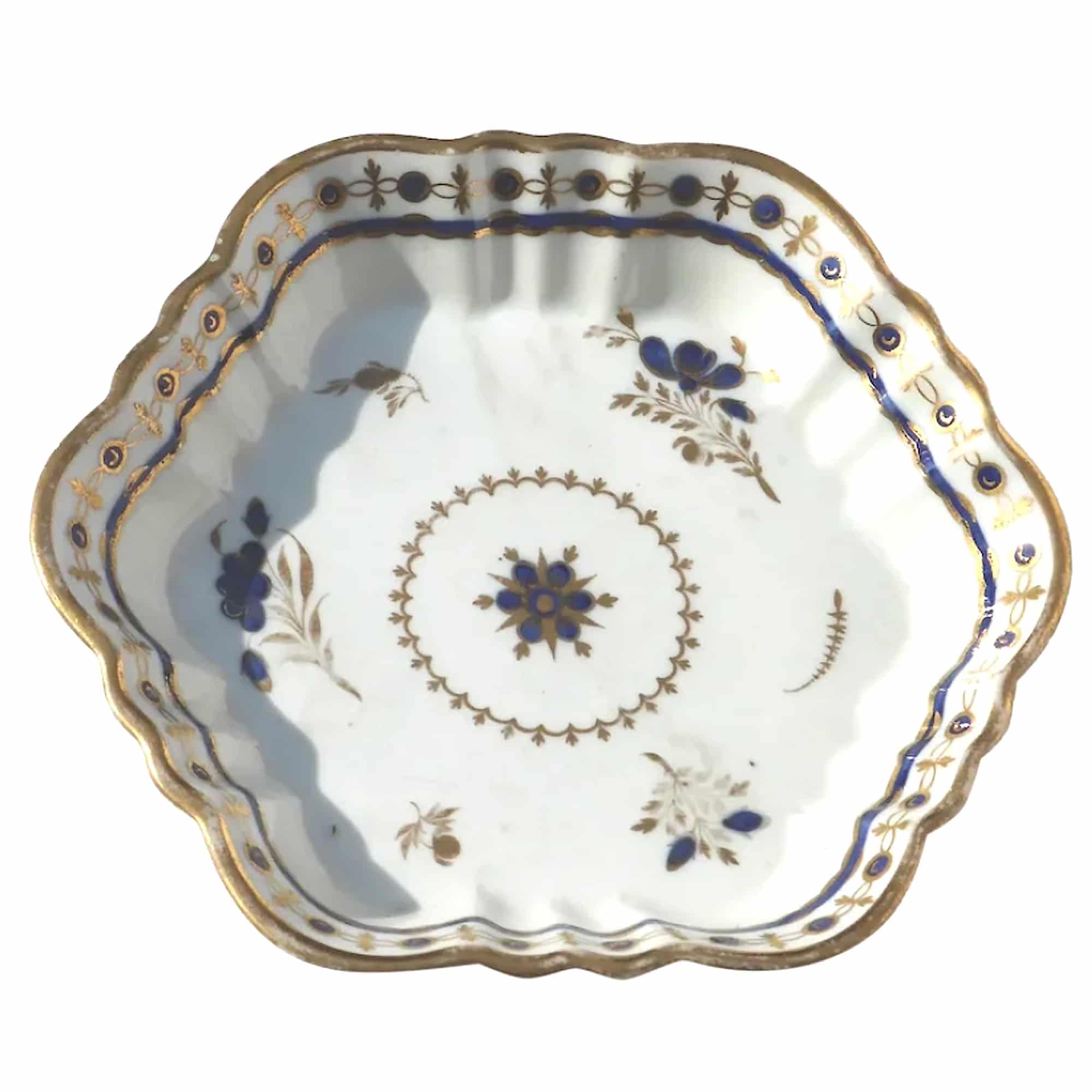Antique English Georgian Chamberlain's Worcester porcelain Teapot Stand C.18thC