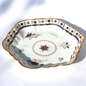 Antique English Georgian Chamberlain's Worcester porcelain Teapot Stand C.18thC