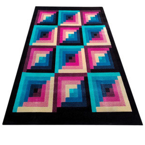 1980s Gorgeous Geometric Italian Woolen Rug by Missoni for T&J Vestor