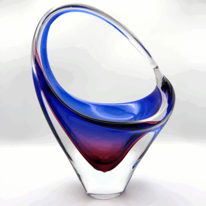 Murano Arte Nuova Pustetto & Zanetti Sommerso Glass Vase 1950's/60's