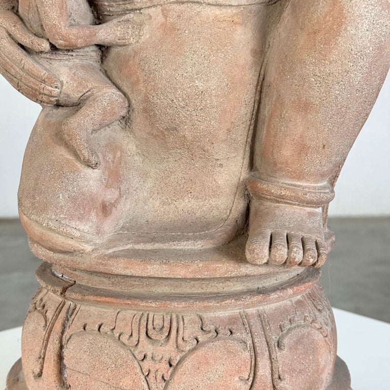15th Century Majapahit Terracotta Handmaiden Figure (Fertile Woman with Child)