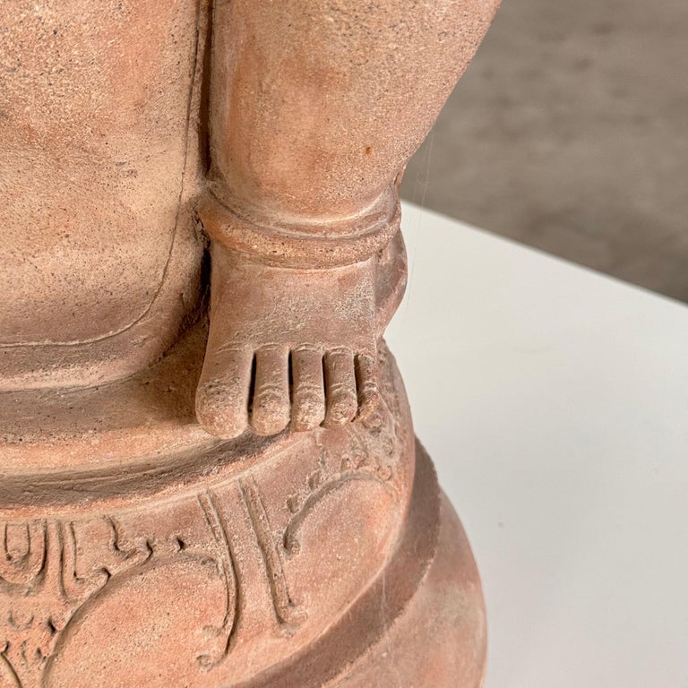 15th Century Majapahit Terracotta Handmaiden Figure (Fertile Woman with Child)