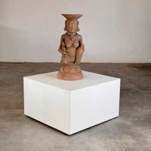 15th Century Majapahit Terracotta Handmaiden Figure (Fertile Woman with Child)