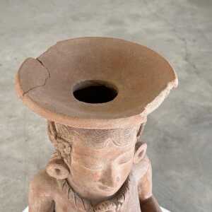 15th Century Majapahit Terracotta Handmaiden Figure (Fertile Woman with Child)