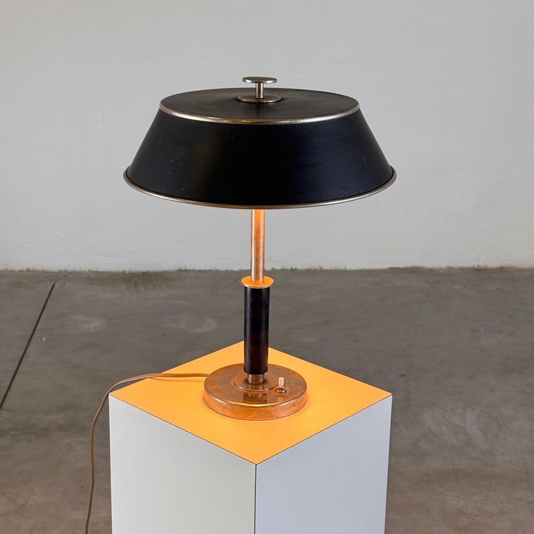 1930s Art Decò / Swedish Grace Table Lamp by Erik Tidstrand for NK