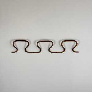 1950s Azucena "AT3 Greca" Brass Wall Coat Rack with Greek Key Design
