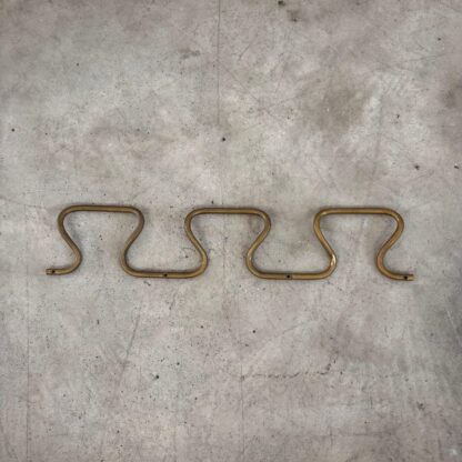 1950s Azucena "AT3 Greca" Brass Wall Coat Rack with Greek Key Design