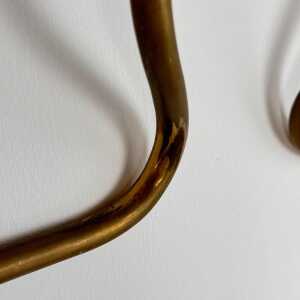 1950s Azucena "AT3 Greca" Brass Wall Coat Rack with Greek Key Design