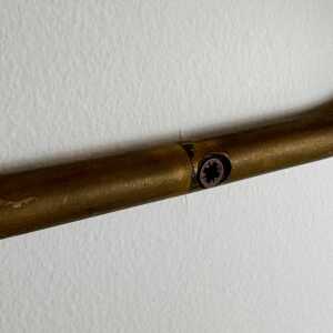 1950s Azucena "AT3 Greca" Brass Wall Coat Rack with Greek Key Design