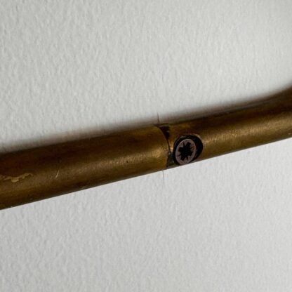 1950s Azucena "AT3 Greca" Brass Wall Coat Rack with Greek Key Design