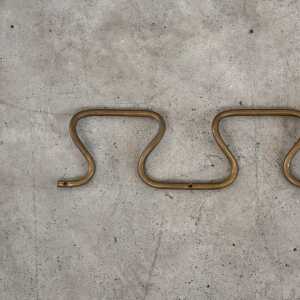 1950s Azucena "AT3 Greca" Brass Wall Coat Rack with Greek Key Design