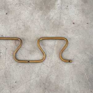 1950s Azucena "AT3 Greca" Brass Wall Coat Rack with Greek Key Design