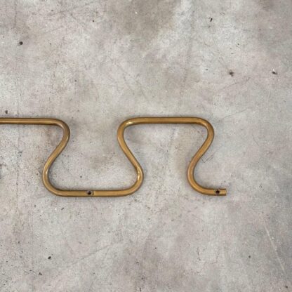 1950s Azucena "AT3 Greca" Brass Wall Coat Rack with Greek Key Design