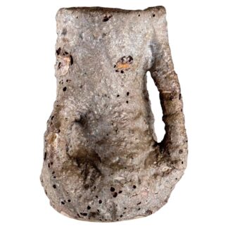 1950s Brutalist Ceramic Jug by C.A.S. Vietri – Gray and Earth Tone Glaze