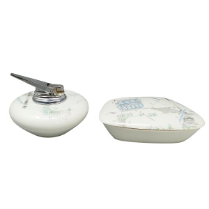 1960s Stunning Smoking Set in Ceramic by Rosenthal. Made in Germany
