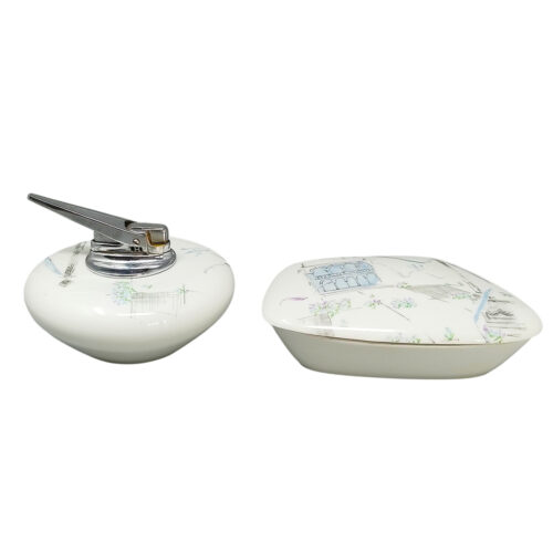 1960s Stunning Smoking Set in Ceramic by Rosenthal. Made in Germany