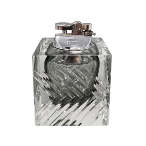 1960s Stunning Grey Table Lighter in Murano Sommerso Glass By Flavio Poli for Seguso