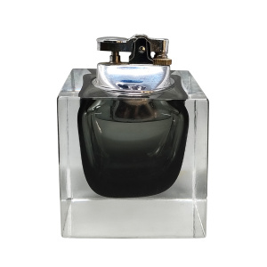 1960s Stunning Grey Table Lighter in Murano Sommerso Glass By Flavio Poli for Seguso