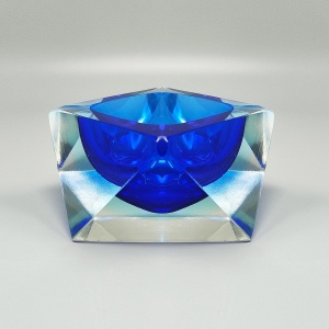 1960s Blue Ashtray or Vide Poche By Flavio Poli for Seguso