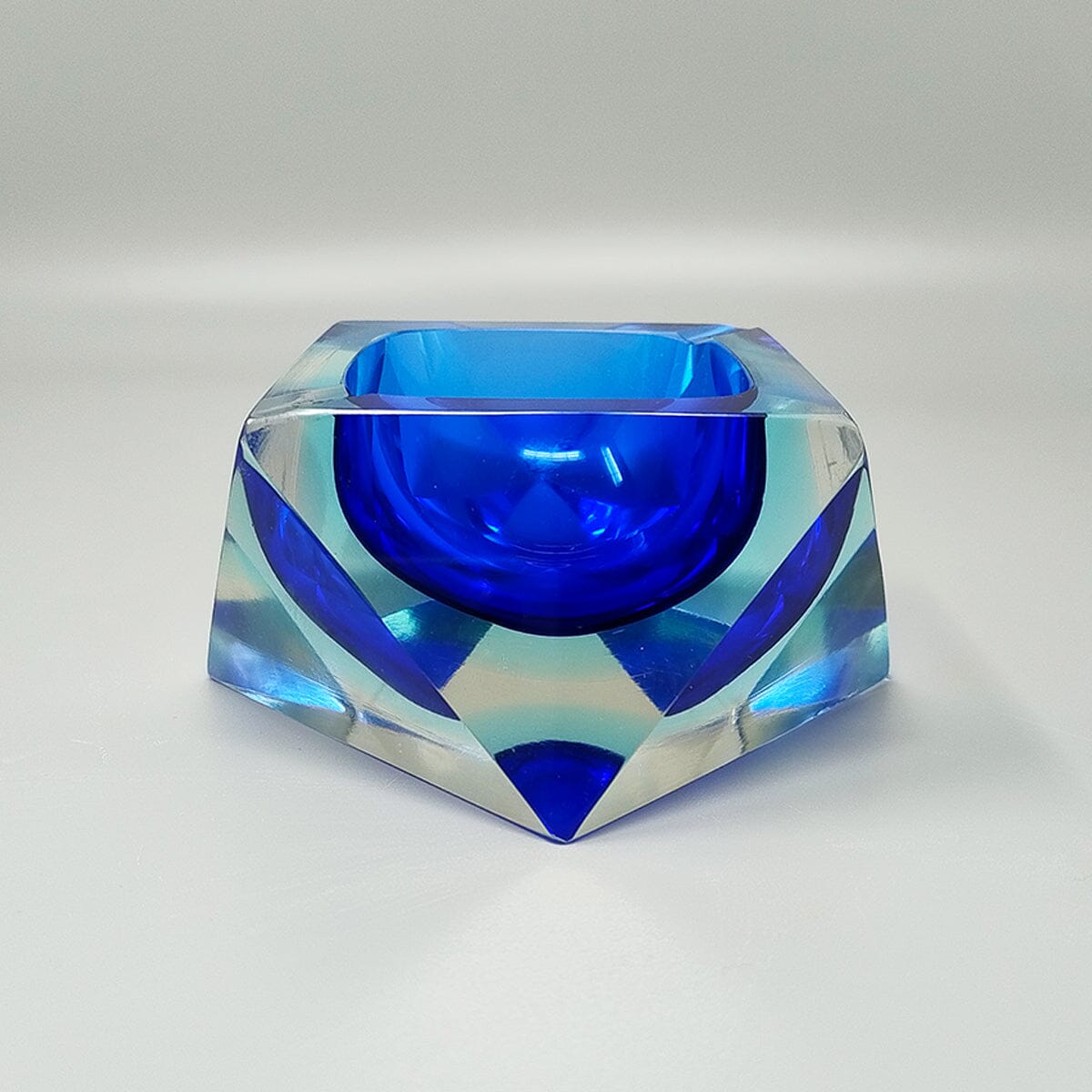 1960s Blue Ashtray or Vide Poche By Flavio Poli for Seguso