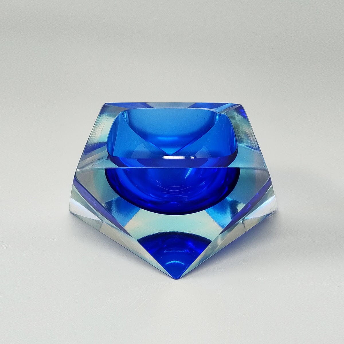 1960s Blue Ashtray or Vide Poche By Flavio Poli for Seguso