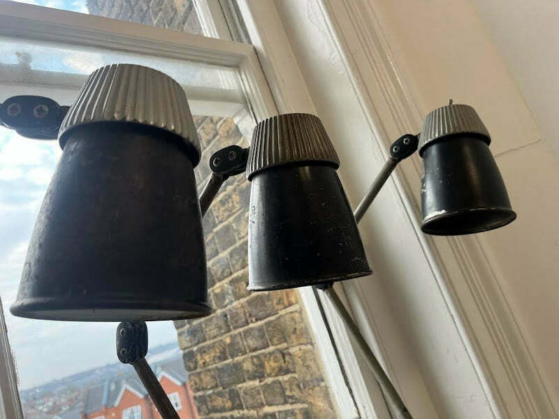 1960s Machinist Lamps By Lovo, Vintage