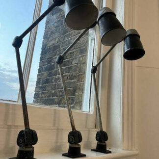 1960s Machinist Lamps By Lovo, Vintage