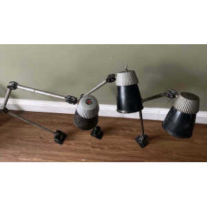 1960s Machinist Lamps By Lovo, Vintage