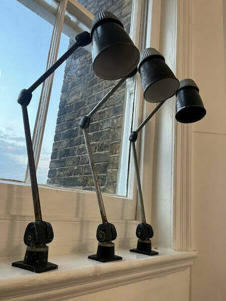 1960s Machinist Lamps By Lovo, Vintage